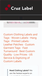 Mobile Screenshot of cruzlabel.com