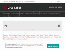 Tablet Screenshot of cruzlabel.com